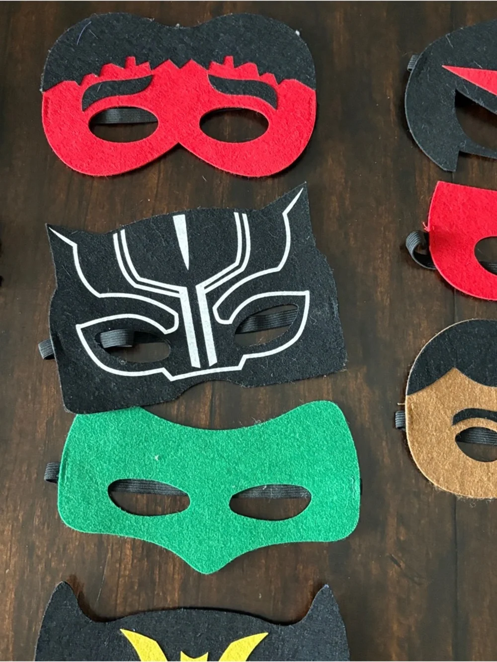 Variety Pack Superhero Masks (set of 10)